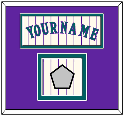 Arizona Name & World Series Patch - Home Off-White Pinstripes (2001-2006) - Signature Tier 3