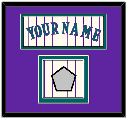 Arizona Name & World Series Patch - Home Off-White Pinstripes (2001-2006) - Signature Tier 3