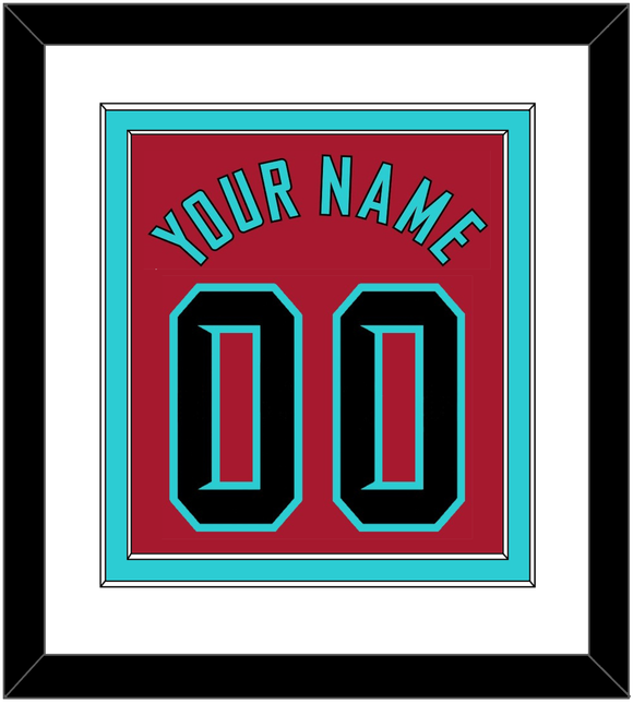 Arizona Name & Number - Alternate Red - Double Mat 1