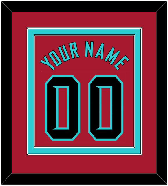 Arizona Name & Number - Alternate Red - Double Mat 2