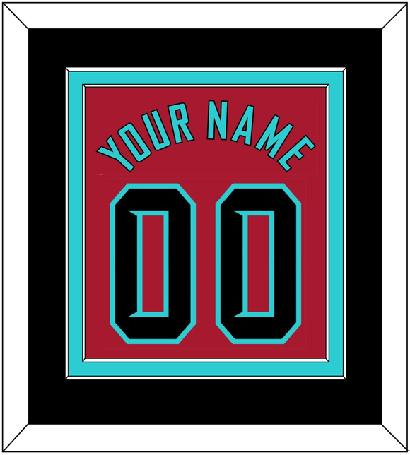 Arizona Name & Number - Alternate Red - Double Mat 4