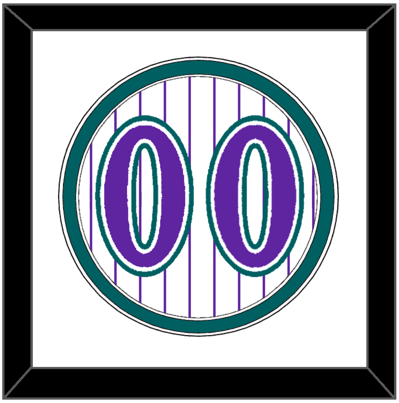 Arizona Number - Alternate Home White Pinstripes (1998-2006) - Signature Tier 2