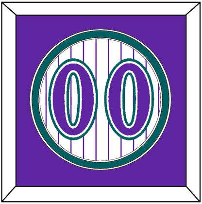 Arizona Number - Alternate Home White Pinstripes (1998-2006) - Signature Tier 3