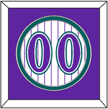 Arizona Number - Alternate Home White Pinstripes (1998-2006) - Double Mat 3