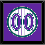 Arizona Number - Alternate Home White Pinstripes (1998-2006) - Double Mat 3