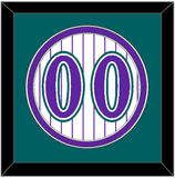 Arizona Number - Alternate Home White Pinstripes (1998-2006) - Double Mat 4