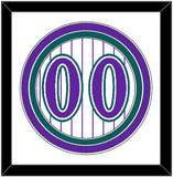 Arizona Number - Alternate Home White Pinstripes (1998-2006) - Triple Mat 1