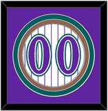 Arizona Number - Alternate Home White Pinstripes (1998-2006) - Triple Mat 2