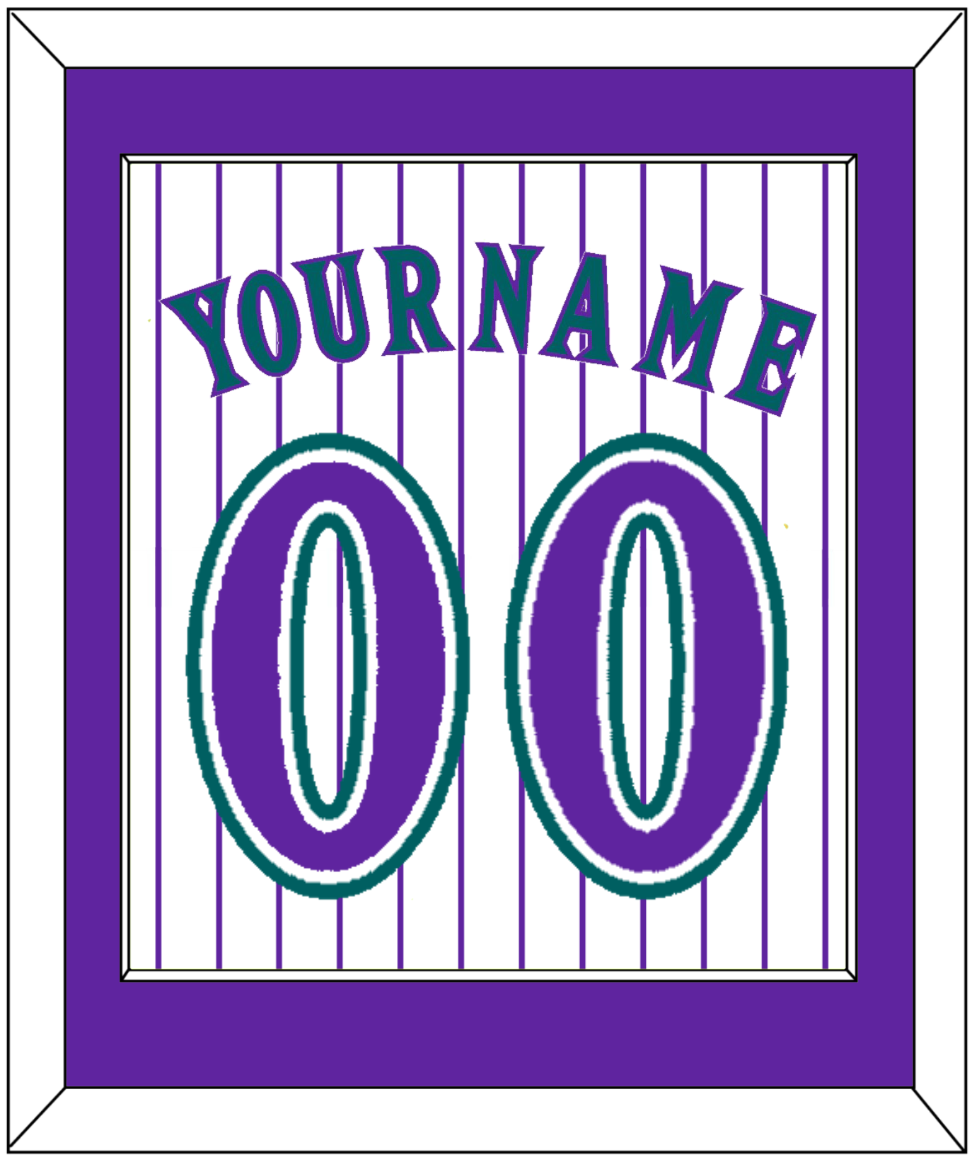 Arizona Name & Number - Alternate Home White Pinstripes (1998-2006) - Essential Tier 1