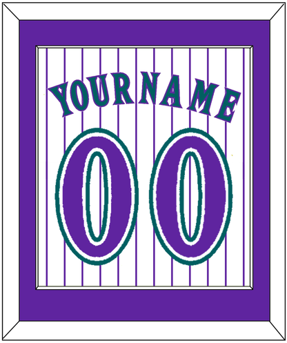 Arizona Name & Number - Alternate Home White Pinstripes (1998-2006) - Essential Tier 1
