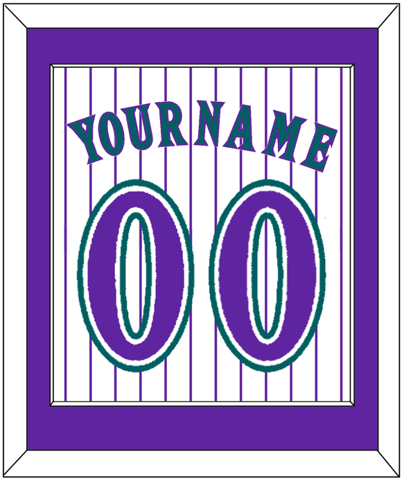 Arizona Name & Number - Alternate Home White Pinstripes (1998-2006) - Single Mat 1