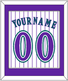 Arizona Name & Number - Alternate Home White Pinstripes (1998-2006) - Single Mat 1