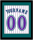 Arizona Name & Number - Alternate Home White Pinstripes (1998-2006) - Single Mat 2