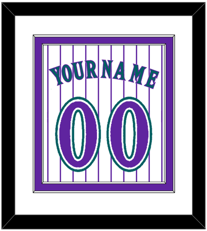 Arizona Name & Number - Alternate Home White Pinstripes (1998-2006) - Signature Tier 1
