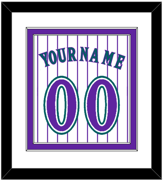 Arizona Name & Number - Alternate Home White Pinstripes (1998-2006) - Signature Tier 1