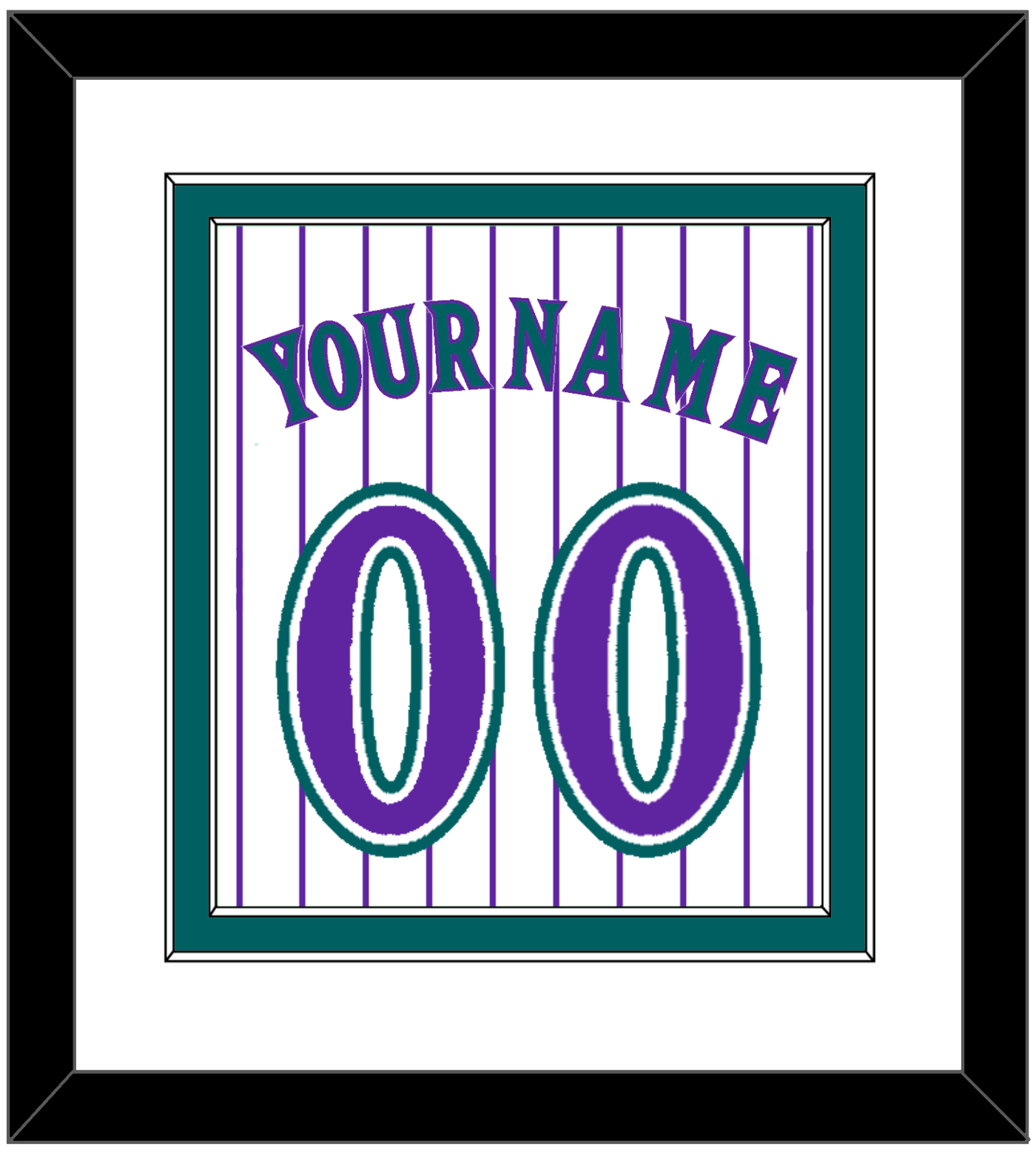 Arizona Name & Number - Alternate Home White Pinstripes (1998-2006) - Signature Tier 2