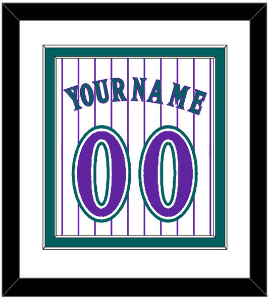 Arizona Name & Number - Alternate Home White Pinstripes (1998-2006) - Signature Tier 2