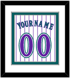 Arizona Name & Number - Alternate Home White Pinstripes (1998-2006) - Double Mat 2