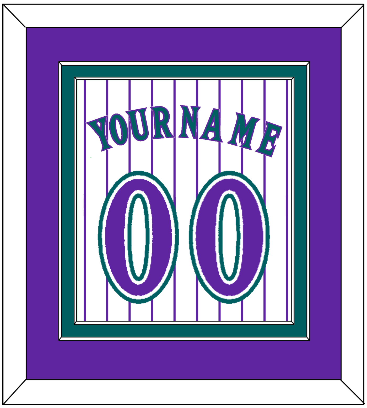 Arizona Name & Number - Alternate Home White Pinstripes (1998-2006) - Signature Tier 3