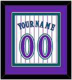 Arizona Name & Number - Alternate Home White Pinstripes (1998-2006) - Double Mat 3