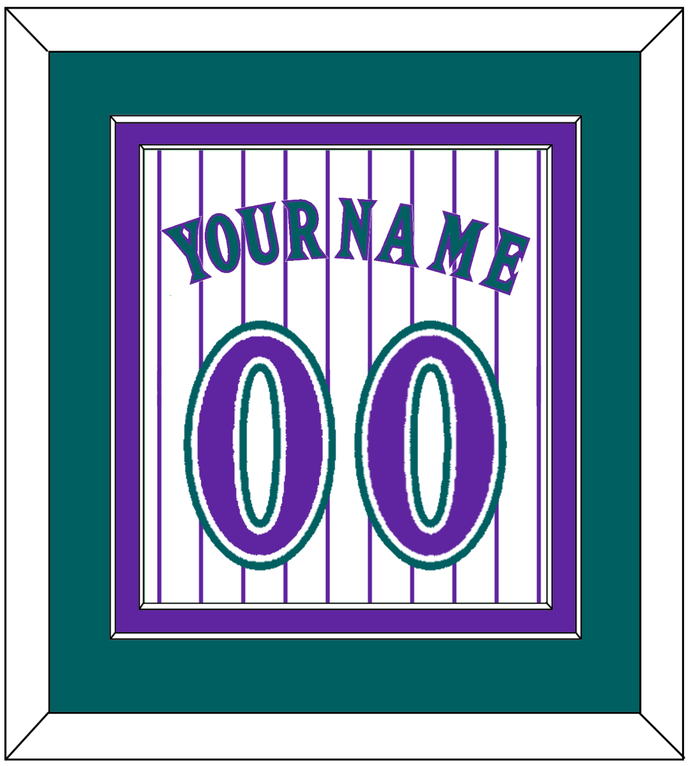Arizona Name & Number - Alternate Home White Pinstripes (1998-2006) - Signature Tier 4