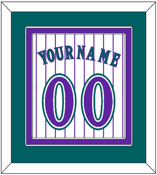 Arizona Name & Number - Alternate Home White Pinstripes (1998-2006) - Signature Tier 4
