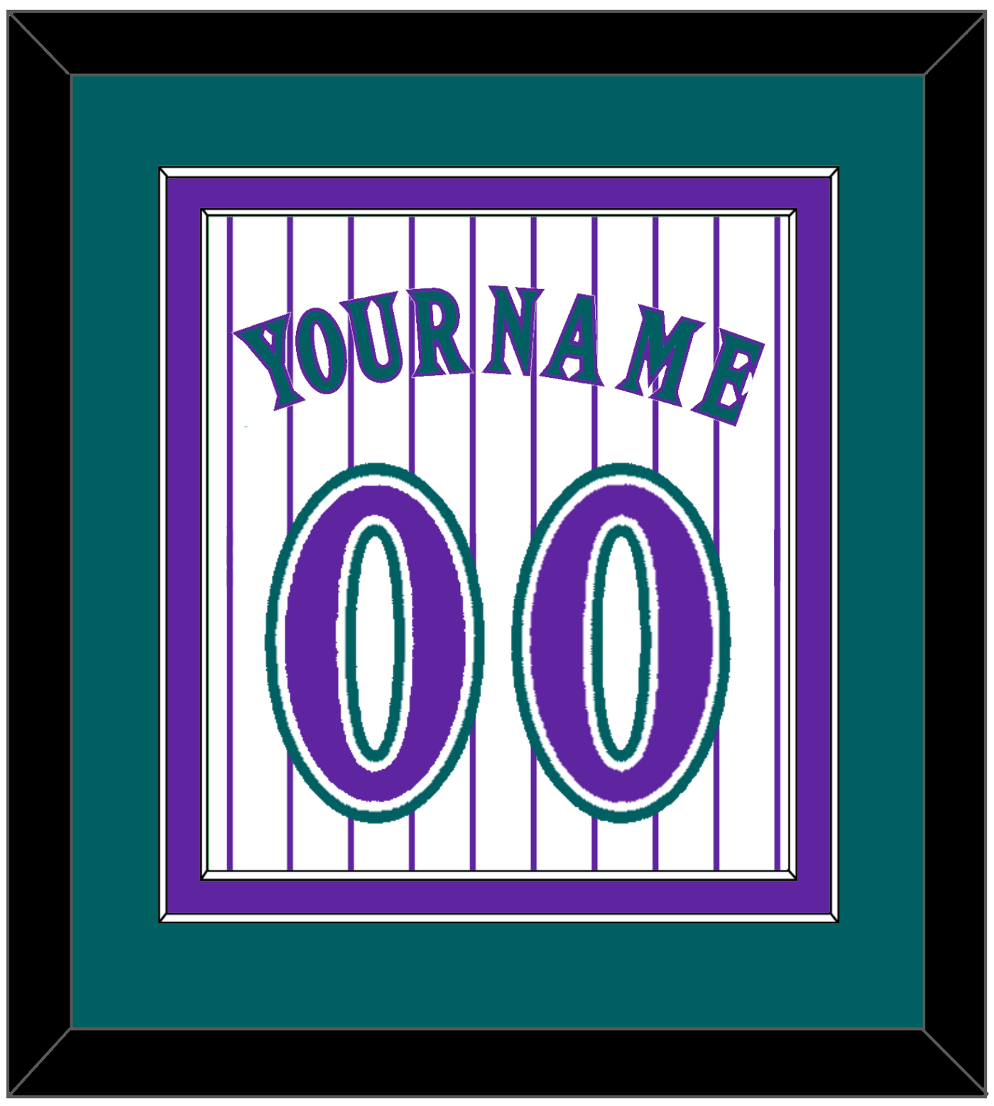 Arizona Name & Number - Alternate Home White Pinstripes (1998-2006) - Signature Tier 4