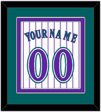 Arizona Name & Number - Alternate Home White Pinstripes (1998-2006) - Double Mat 4
