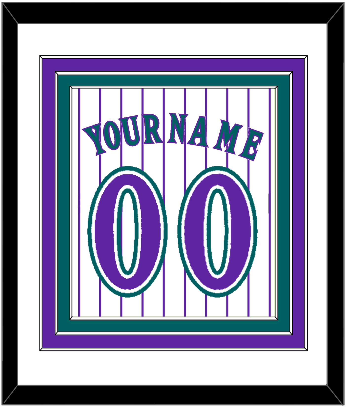 Arizona Name & Number - Alternate Home White Pinstripes (1998-2006) - Premier Tier 1