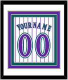 Arizona Name & Number - Alternate Home White Pinstripes (1998-2006) - Triple Mat 1