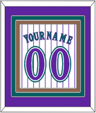 Arizona Name & Number - Alternate Home White Pinstripes (1998-2006) - Triple Mat 2