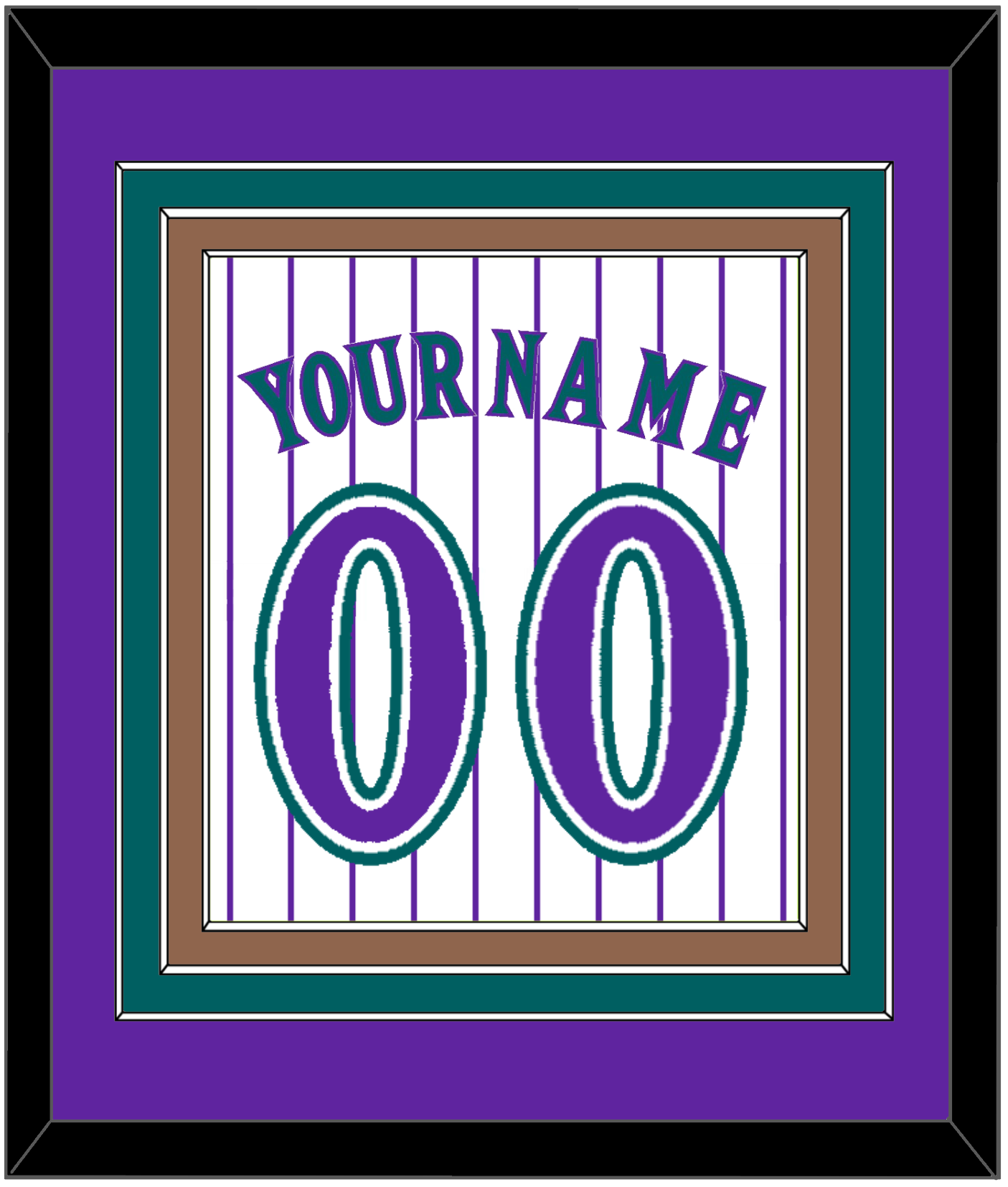 Arizona Name & Number - Alternate Home White Pinstripes (1998-2006) - Premier Tier 2