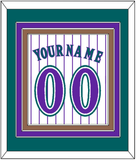 Arizona Name & Number - Alternate Home White Pinstripes (1998-2006) - Triple Mat 3