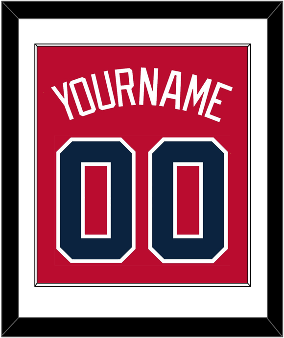 Atlanta Name & Number - Alternate Home Red - Single Mat 1