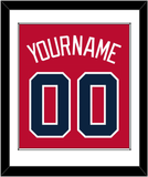 Atlanta Name & Number - Alternate Home Red - Single Mat 1