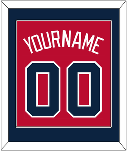 Atlanta Name & Number - Alternate Home Red - Single Mat 2