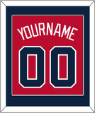 Atlanta Name & Number - Alternate Home Red - Single Mat 2