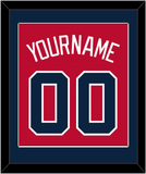 Atlanta Name & Number - Alternate Home Red - Single Mat 2