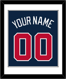 Atlanta Name & Number - Alternate Road Blue - Single Mat 1