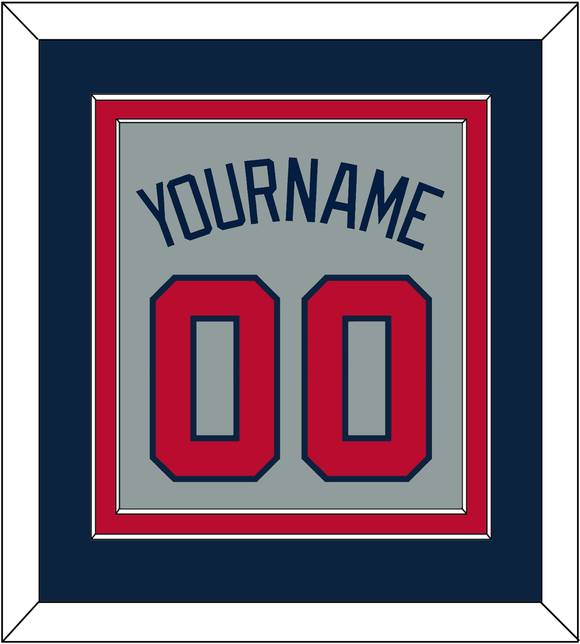 Atlanta Name & Number - Road Gray - Double Mat 4