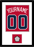 Atlanta Name, Number & World Series Jersey Patch - Alternate Home Red - Single Mat 1