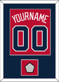 Atlanta Name, Number & World Series Jersey Patch - Alternate Home Red - Single Mat 2