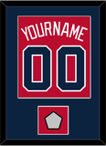 Atlanta Name, Number & World Series Champions Patch - Alternate Home Red - Single Mat 2
