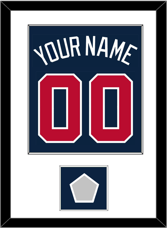 Atlanta Name, Number & World Series Champions Patch - Alternate Road Blue - Single Mat 1