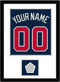 Atlanta Name, Number & World Series Champions Patch - Alternate Road Blue - Single Mat 1
