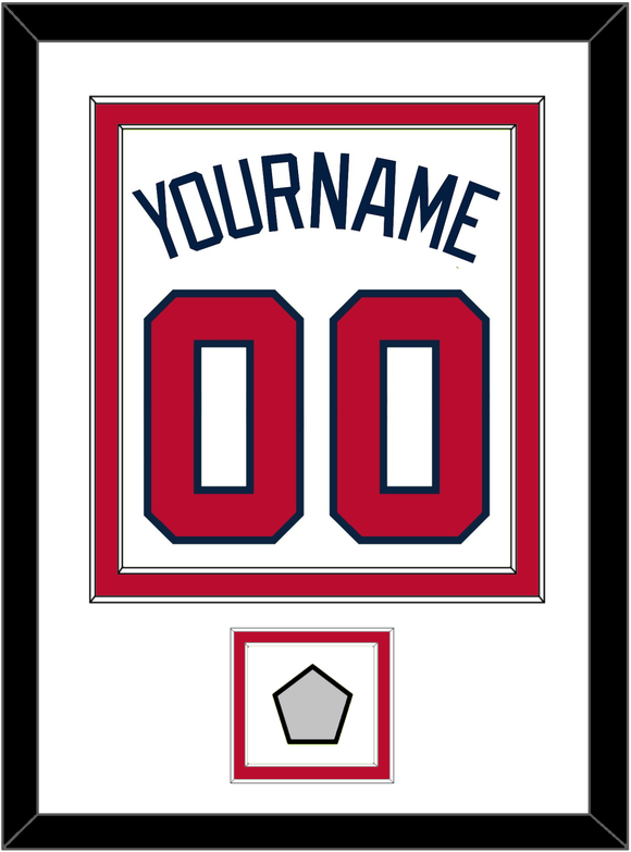 Atlanta Name, Number & World Series Jersey Patch - Home White - Double Mat 1