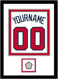 Atlanta Name, Number & World Series Jersey Patch - Home White - Double Mat 1
