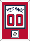 Atlanta Name, Number & World Series Jersey Patch - Home White - Double Mat 3