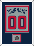 Atlanta Name, Number & World Series Champions Patch - Road Gray - Double Mat 4