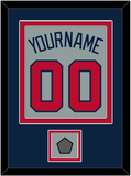 Atlanta Name, Number & World Series Champions Patch - Road Gray - Double Mat 4